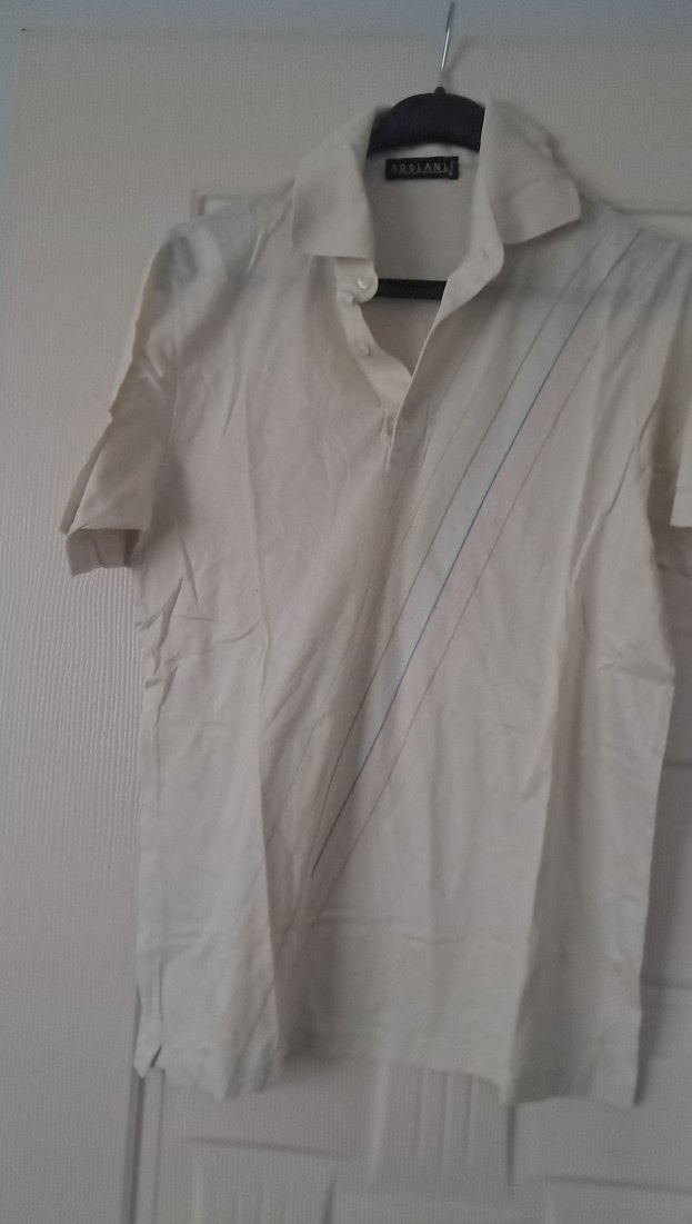 Pamuklu Beyaz Polo Tişört - Görsel 3