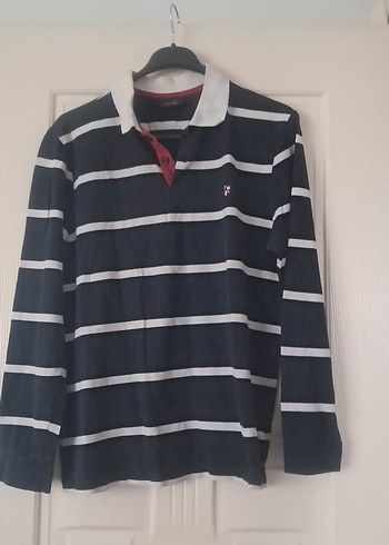 Erkek  Lacivert Çizgili Uzun Kollu Gömlek - Görsel 4