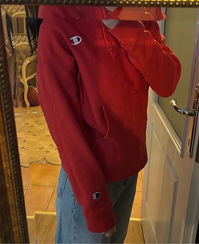 Nike Champion kadın kırmızı sweatshirt