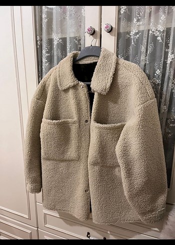 Pull bear peluş ceket - Görsel 2