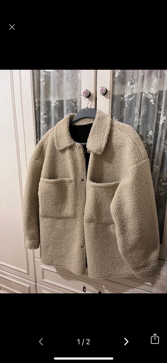Pull bear peluş ceket - Görsel 2