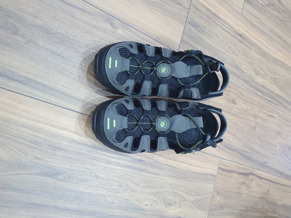 Gri Erkek Spor Sandalet Velcro Bantlı - Görsel 2