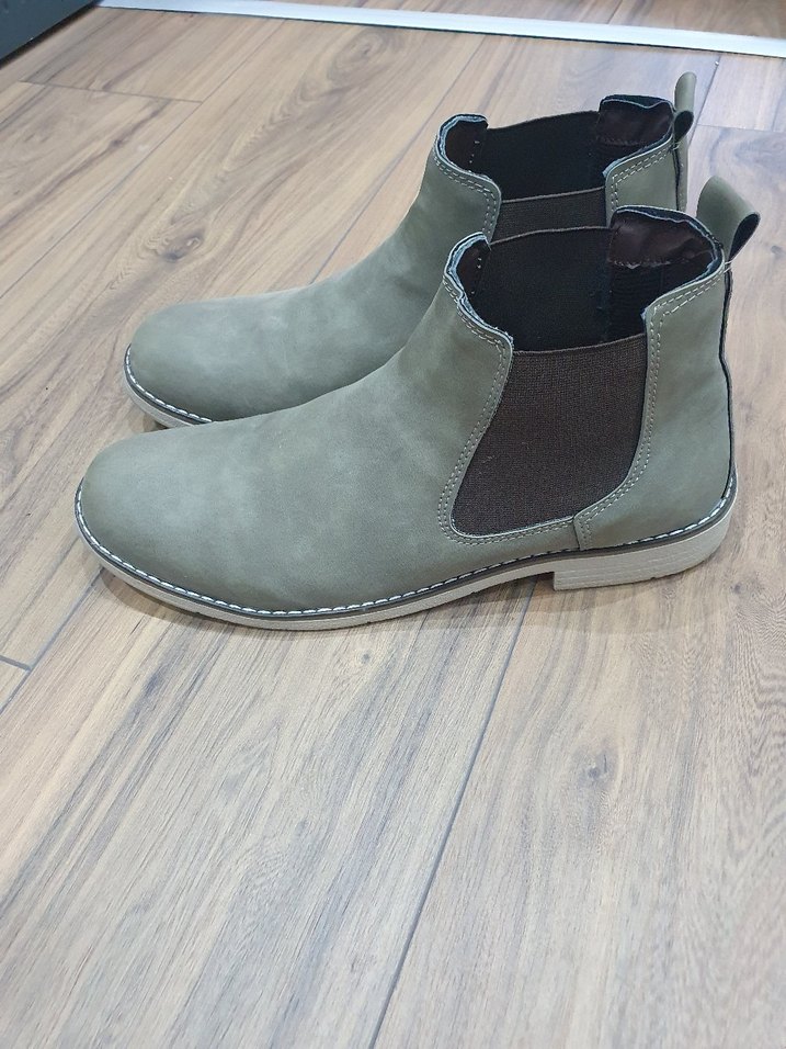 Gri Süet Erkek Bot - Tokalı, Günlük - Görsel 2