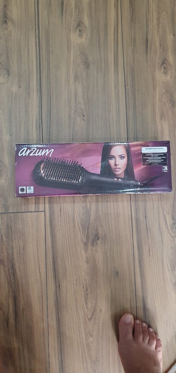 Arzum Kahverengi Saç Düzleştirici Fırça - Görsel 2