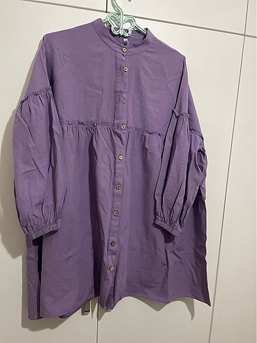 Diğer Mor poplin tunik