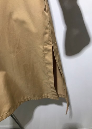 Bej Uzun Kadın Trençkot - Görsel 6