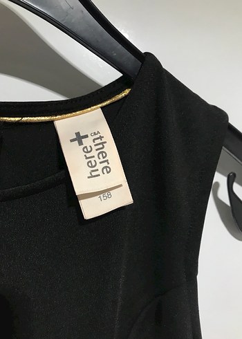 Siyah Kolsuz Midi Elbise - Görsel 3