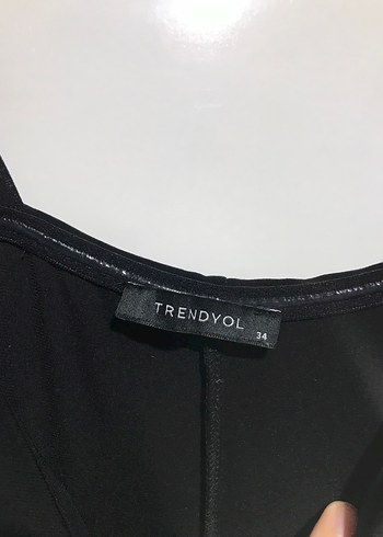 Siyah V Yakalı Drapeli Uzun Kadın Elbise - Görsel 6