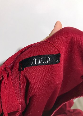 Kırmızı V Yaka Mini Abiye Elbise - Görsel 4