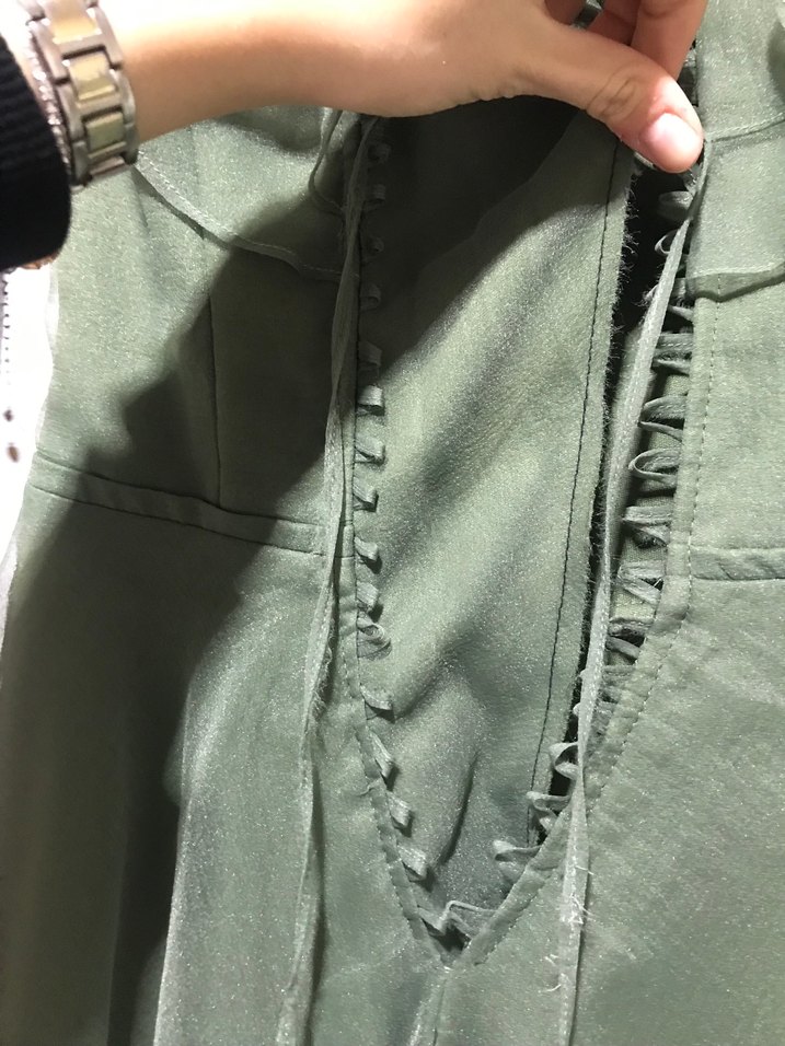 Fırfırlı Straplez Uzun Yeşil Abiye Elbise - Görsel 5