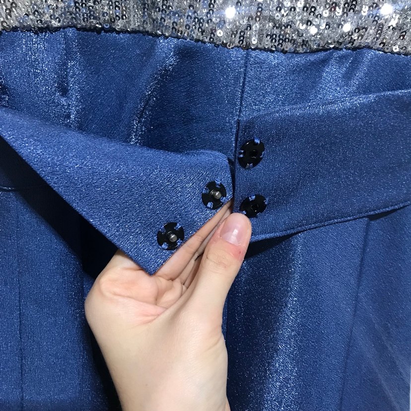 Mavi Parlak Mini Abiye Elbise - Görsel 4