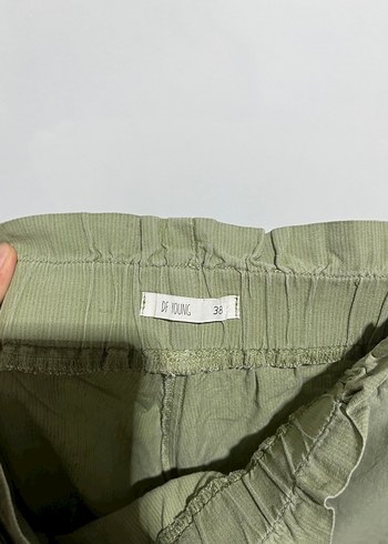 Kemer Detaylı Bol Kesim Keten Pantolon - Görsel 2