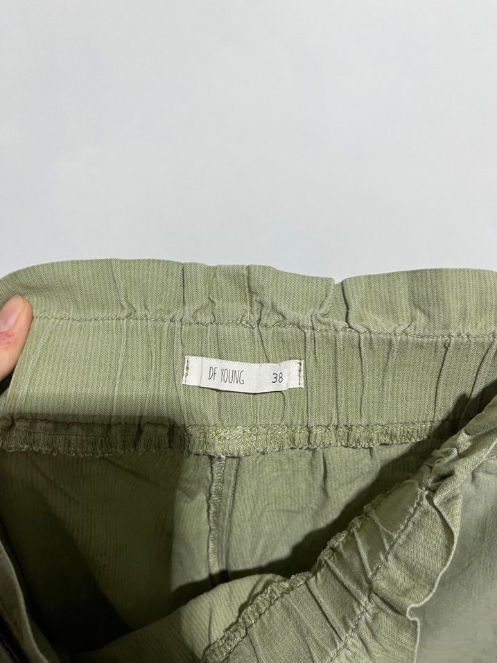 Kemer Detaylı Bol Kesim Keten Pantolon - Görsel 2