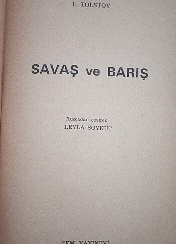 Kitap savaş ve barış