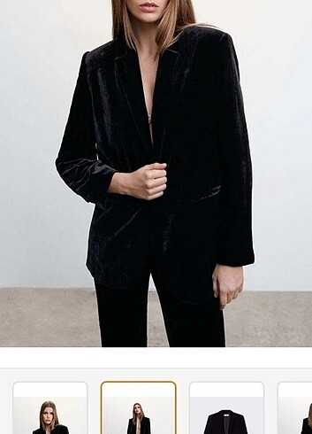 Kadife blazer ceket