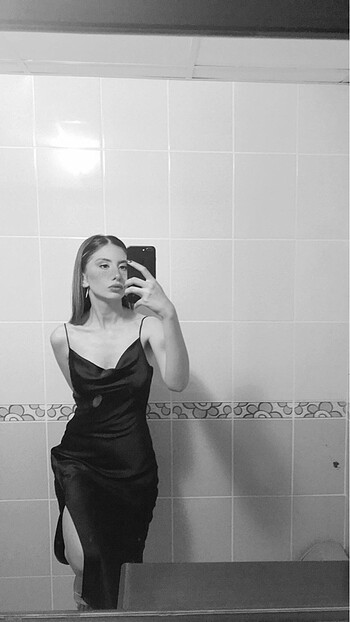 trendyolmilla uzun saten elbise