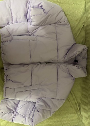 Lila kısa Şişme Mont - Görsel 6