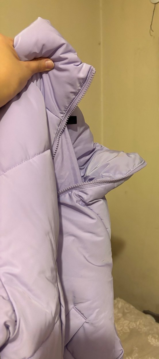 Lila kısa Şişme Mont - Görsel 5