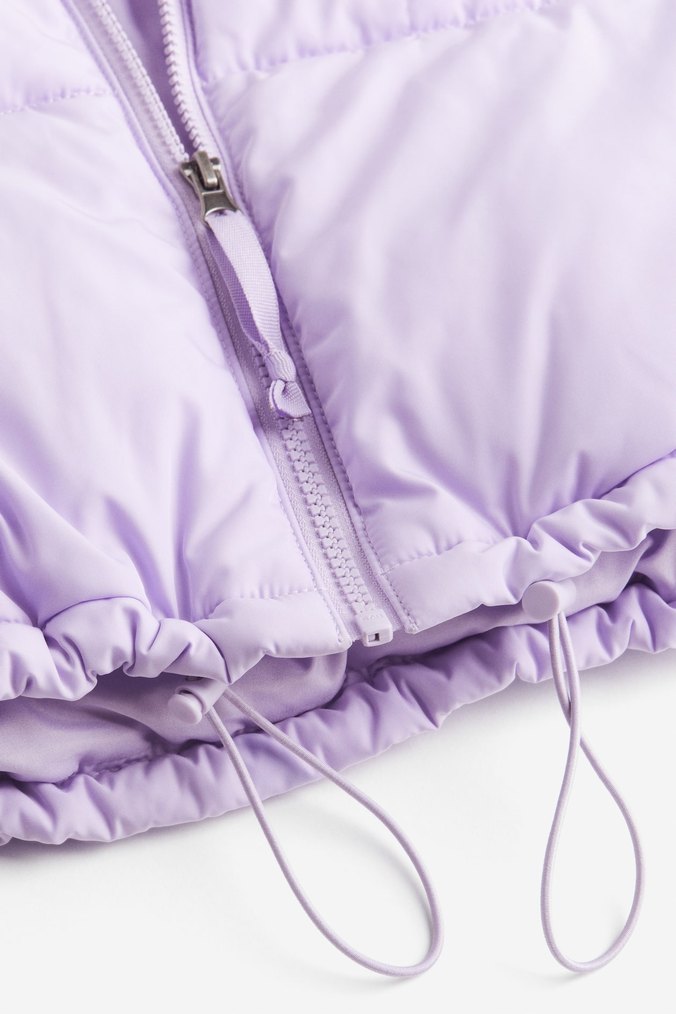 Lila kısa Şişme Mont - Görsel 4