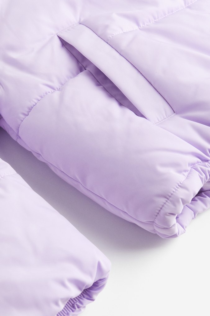 Lila kısa Şişme Mont - Görsel 3