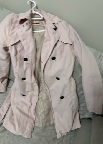 Pembe Kadın Trençkot - Görsel 4
