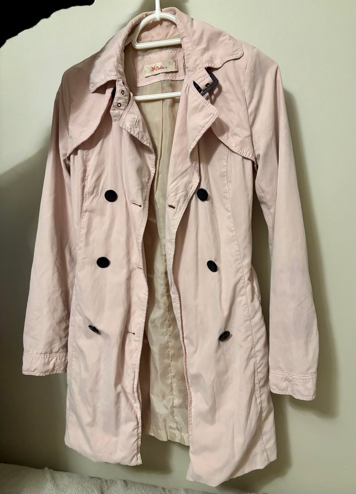 Pembe Kadın Trençkot - Görsel 2