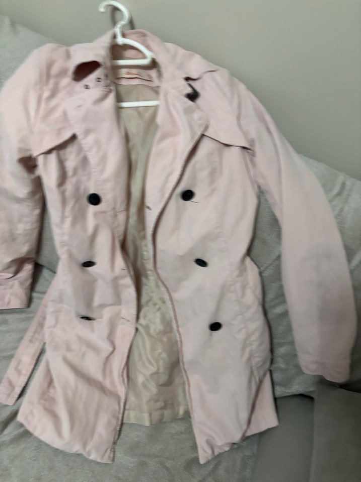 Pembe Kadın Trençkot - Görsel 4