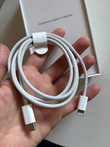 Orjinal iphone şarj kablosu örgülü