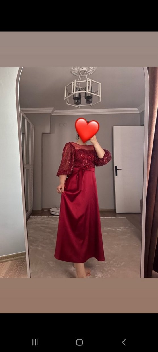 Bordo Abiye Elbise - Görsel 3