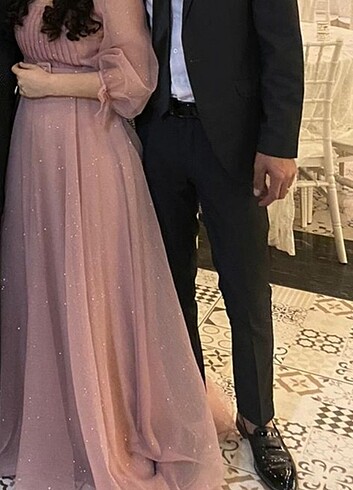 m Beden pembe Renk Nişan elbisesi