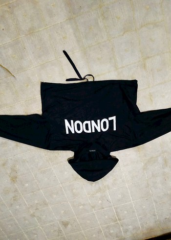 Kapüşonlu Siyah Sweatshirt m London - Görsel 4