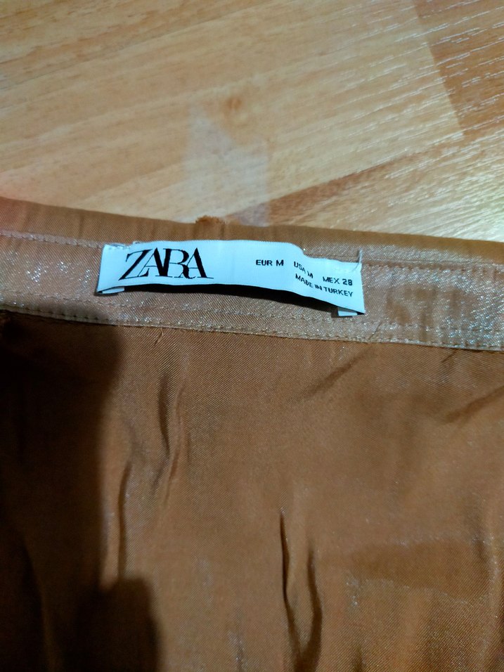 Bej zara Düğmeli Salaş Kadın Gömlek - Görsel 2