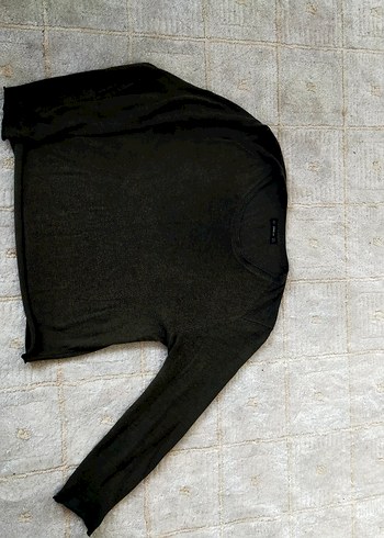 Zara Triko kadın Kazak Rozeti Khaki m beden - Görsel 2