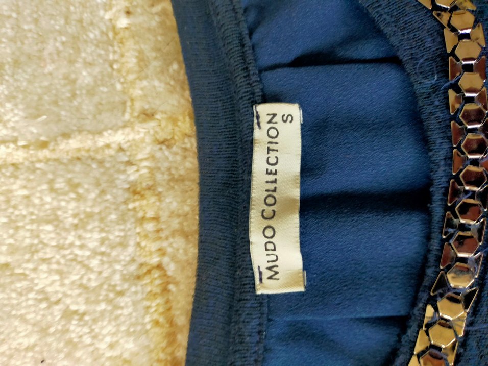 Lacivert Triko Uzun Kollu Bluz - Görsel 2