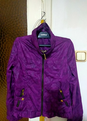 Mor Kadın lFermuarlı Ceket s - Görsel 2