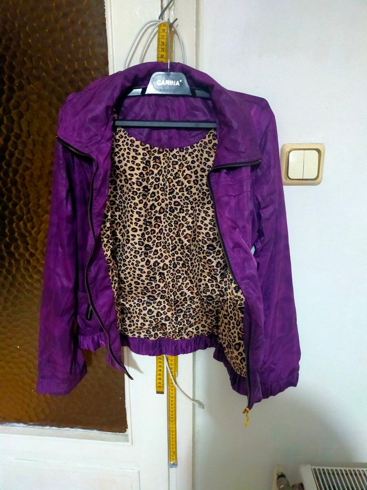 Mor Kadın lFermuarlı Ceket s - Görsel 5