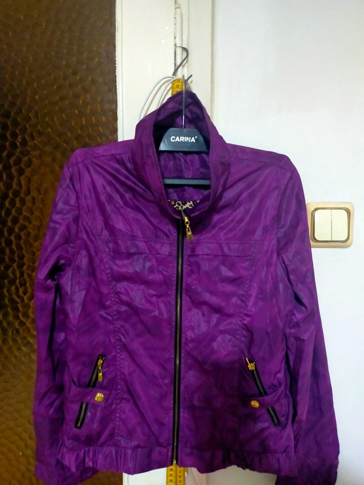 Mor Kadın lFermuarlı Ceket s - Görsel 2