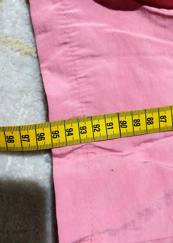 Pembe Pilili Bol Kesim Keten Kadın Pantolon - Görsel 5