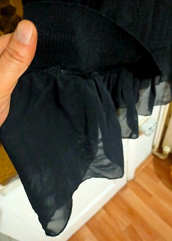 Kadın Siyah Uzun KolluSalaş Kazak LC Waikiki - Görsel 4