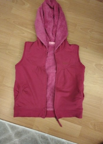 Kapüşonlu Kız Çocuk yelek - Görsel 3