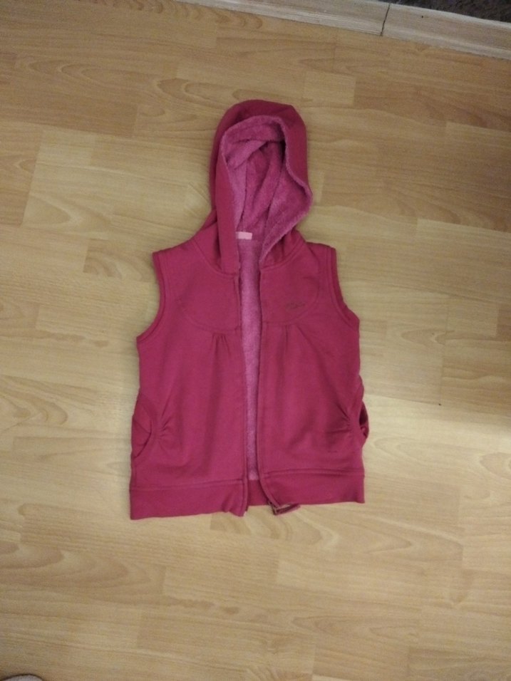 Kapüşonlu Kız Çocuk yelek - Görsel 5