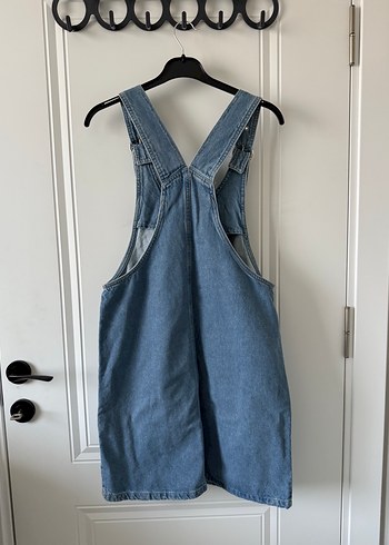 Kadın Kot Askılı Midi Tulum elbise - Görsel 2