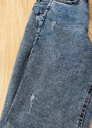36 Beden mavi Renk Kadın mavi Denim Midi Boy Rahat Kesim Pantolon