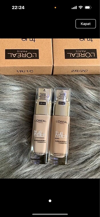 Loreal parıs true match foundation mat föndöten