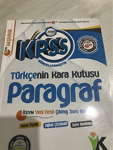 Kpss Kara kutu yayınları paragraf