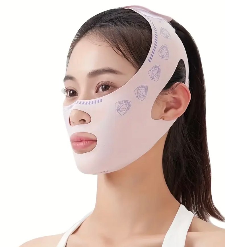 V-Line Yüz Sekillendirme Germe Maskesi - Görsel 5