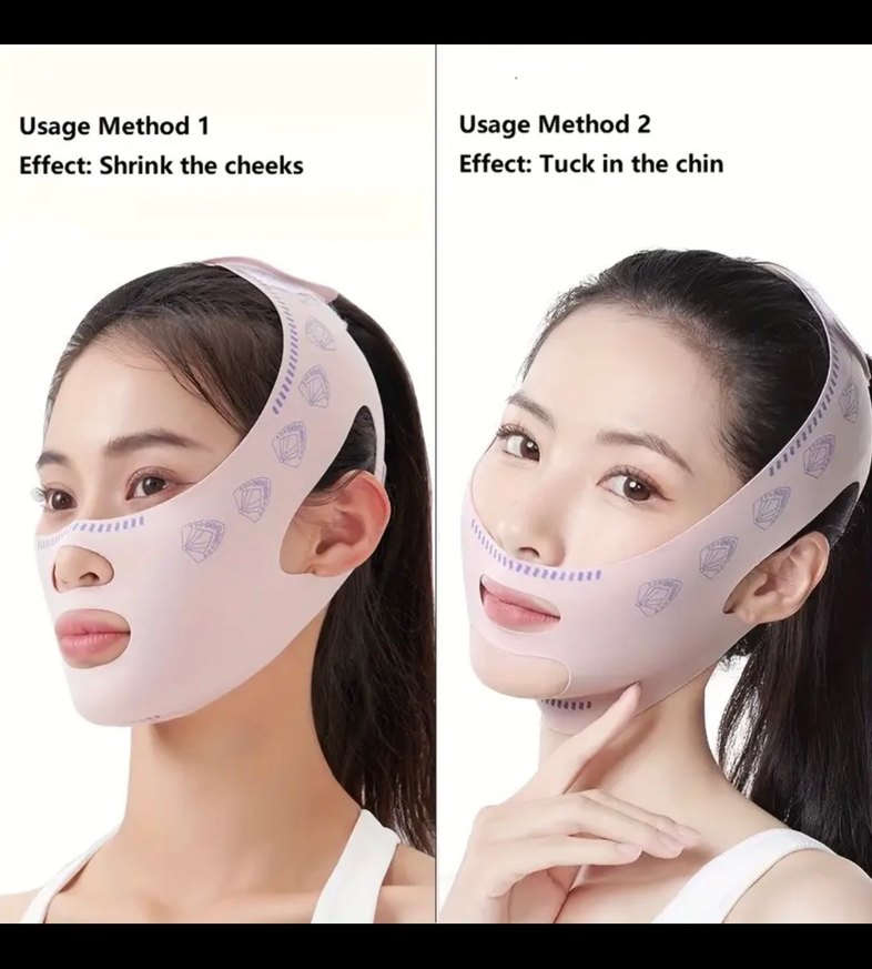 V-Line Yüz Sekillendirme Germe Maskesi - Görsel 4