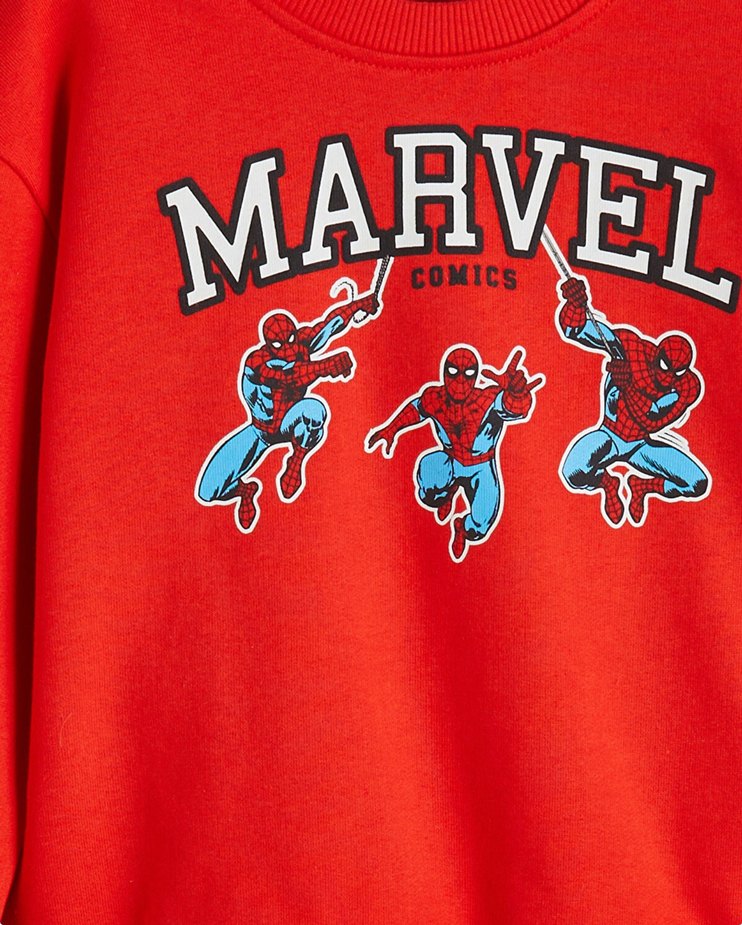 Marvel Kırmızı 1-2 yaş erkek çocuk sweatshirt - Görsel 2