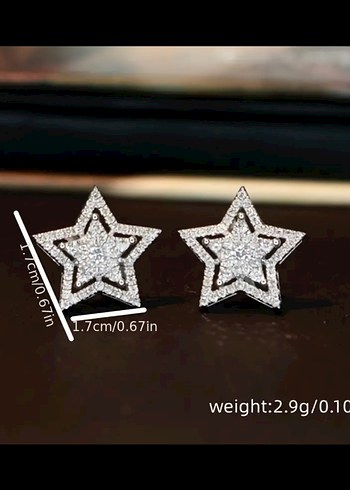 Accessorize Mini yıldız taşlı çelik küpe