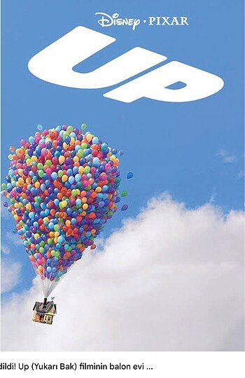 Beden Disney Up filmi balonlu evi Pandora model charm